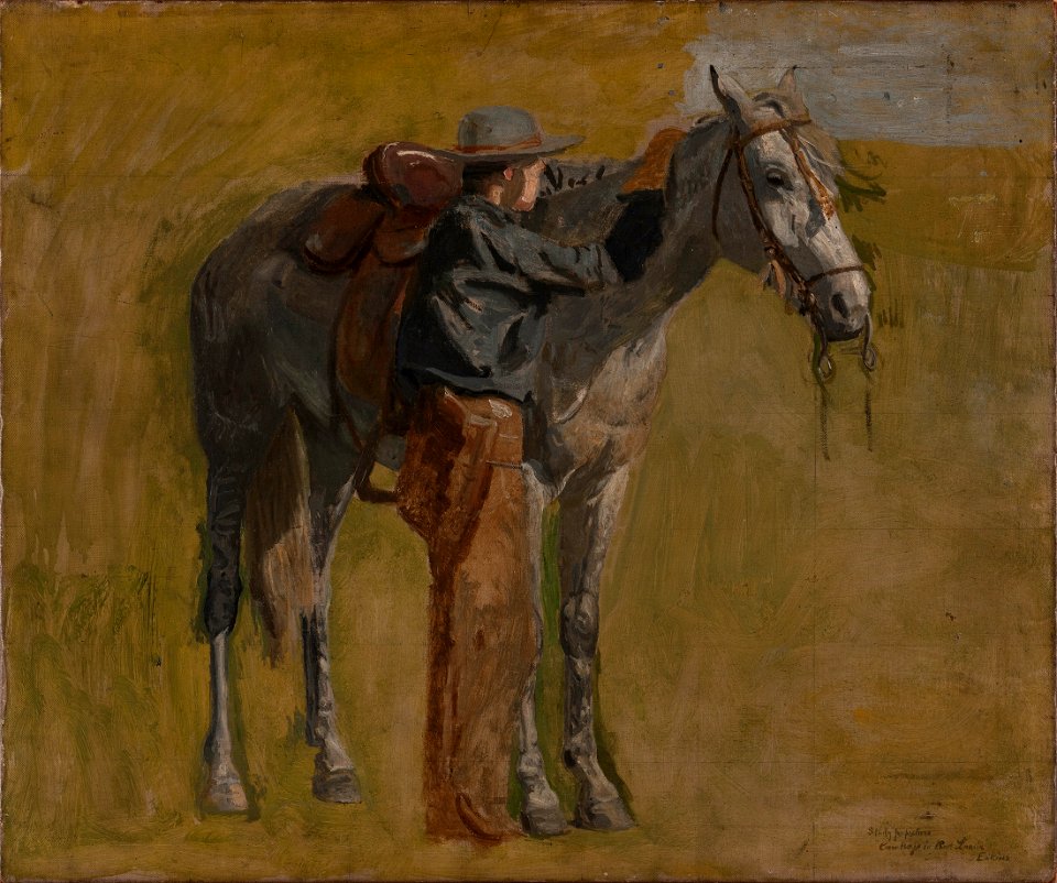 Thomas Eakins - Cowboy- Study for Cowboys in the Badlands - Google Art Project