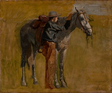 Thomas Eakins - Cowboy- Study for Cowboys in the Badlands - Google Art Project