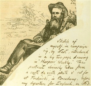 Thomas Butler Gunn in campaign rig, 1863 by Thomas Nast
