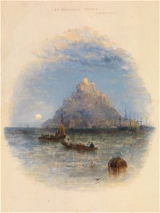 Thomas Creswick - St. Michael's Mount, Cornwall - Google Art Project