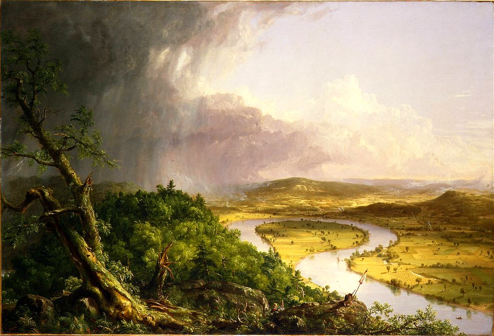 Thomas Cole - View from Mount Holyoke, Northampton, Massachusetts, after a Thunderstorm-The Oxbow