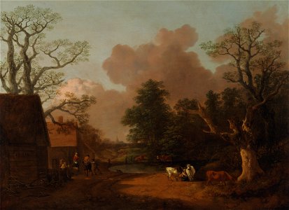 Thomas Gainsborough - Landscape with Milkmaid - Google Art Project