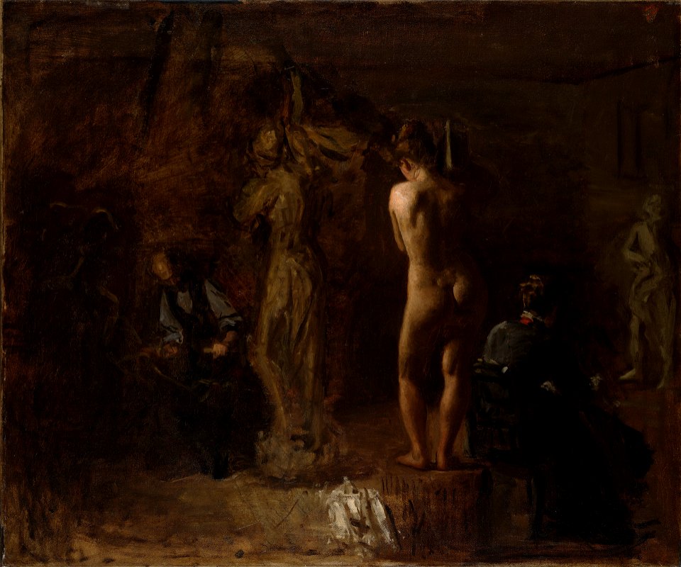Thomas Eakins - William Rush Carving His Allegorical Figure of the Schuylkill River, Study - 1979.14.5 - Yale University Art Gallery
