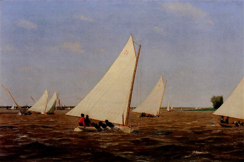 Thomas Eakins Sailboats Racing on the Delaware