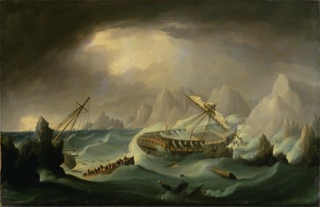 Thomas Buttersworth - Shipwreck off a Rocky Coast - Google Art Project