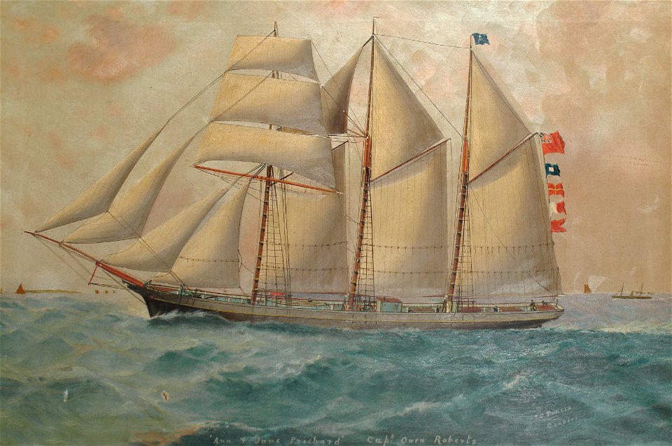Thomas G. Purvis - Study of the yacht ‚Ann and Jane Pritchard‘