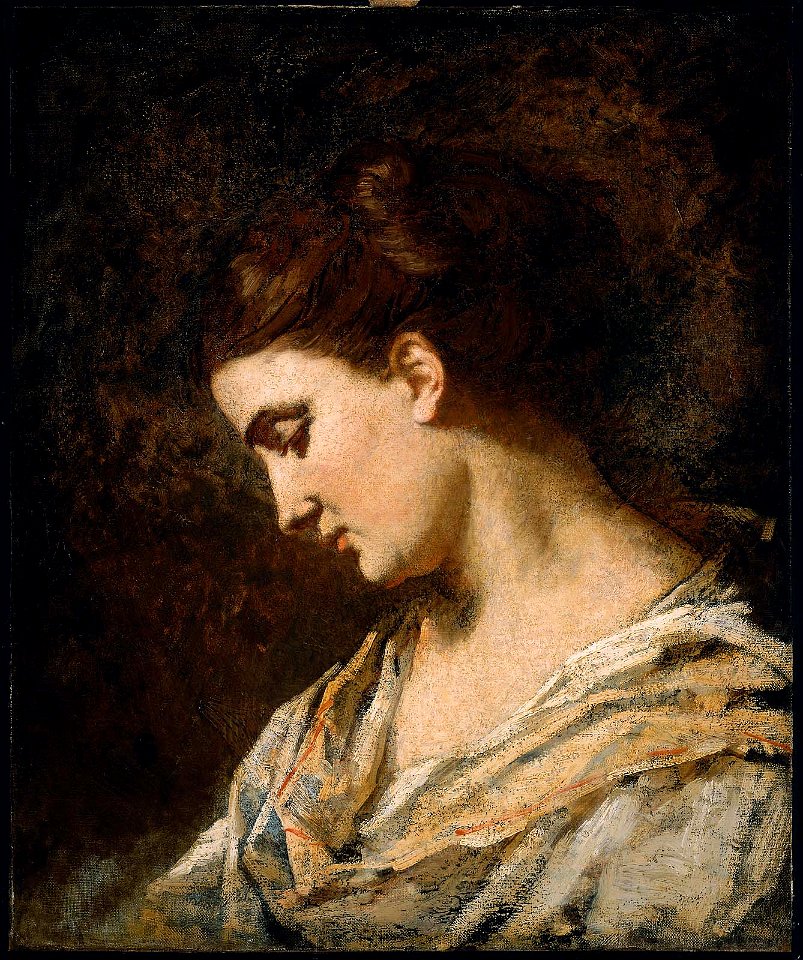 Thomas Couture - Head of a Woman in Profile - 20.594 - Museum of Fine Arts