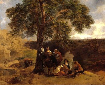 Thomas Gainsborough (1727-1788) - Landscape with Gipsies - N05845 - National Gallery
