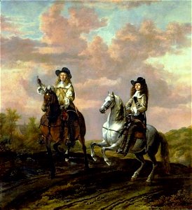 Thomas de Keyser - Portret van twee onbekende mannen te paard - Gal.-Nr. 1543 - Staatliche Kunstsammlungen Dresden