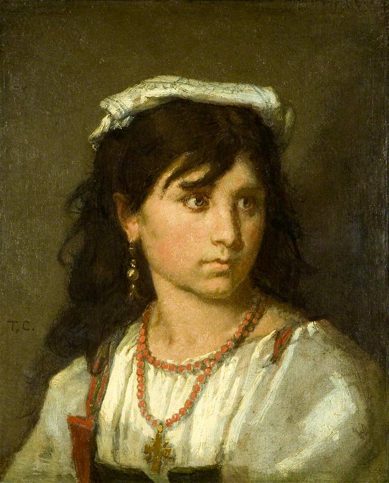 Thomas Couture (1815-1879) - Young Italian Girl - K2882 - Bristol City Museum and Art Gallery