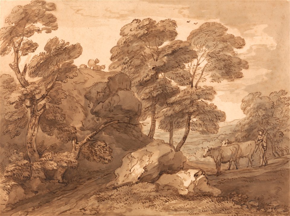 Thomas Gainsborough - Landscape with Cows - Google Art Project