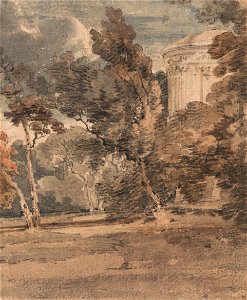 Thomas Girtin - A Temple in Harewood Park - Google Art Project