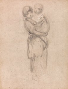 Thomas Gainsborough - A Young Girl Holding a Child - Google Art Project