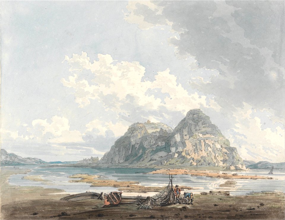 Thomas Girtin - Dumbarton Rock and Castle - Google Art Project