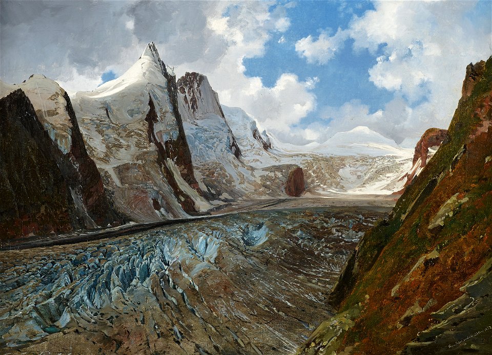 Thomas Ender - Der Großglockner mit der Pasterze - 6068 - Österreichische Galerie Belvedere
