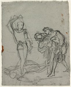 Thomas Couture (French, 1815-1879) - Duel after the Masked Ball (recto) - 1983.95.a - Cleveland Museum of Art