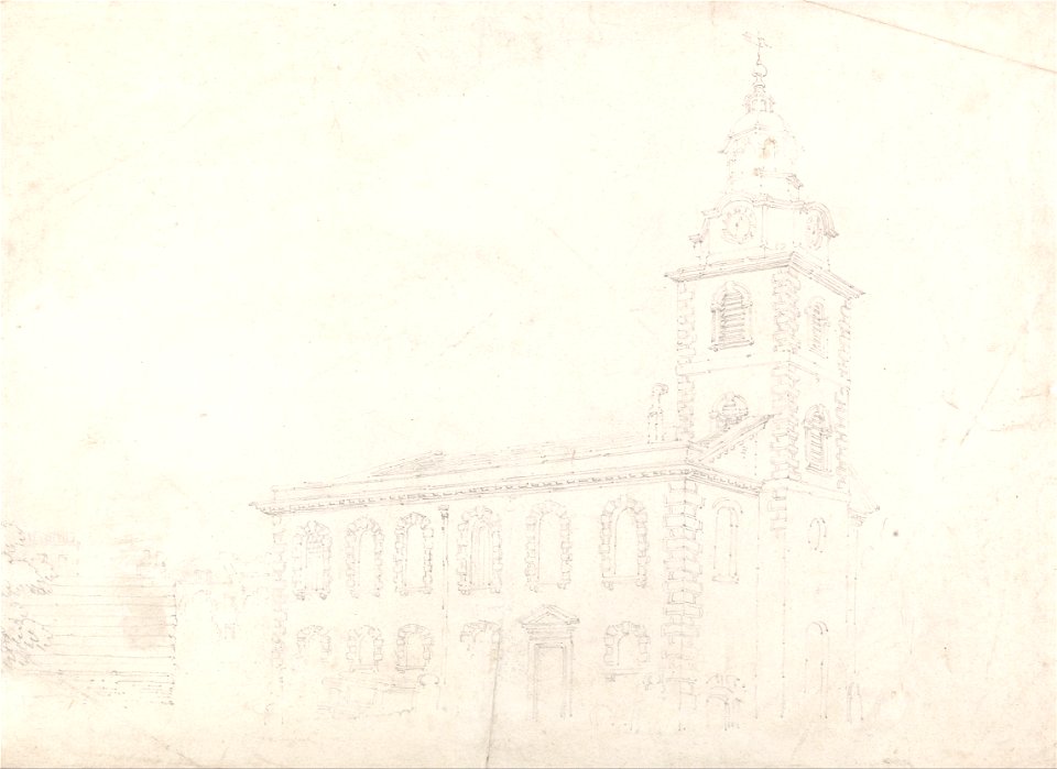 Thomas Girtin - Christ Church, Blackfriars, London - Google Art Project