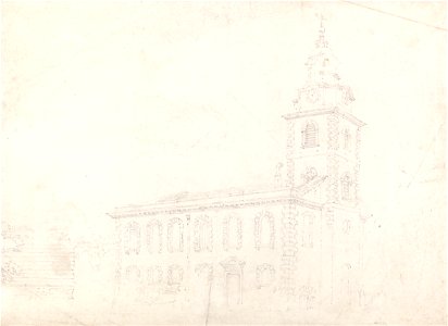 Thomas Girtin - Christ Church, Blackfriars, London - Google Art Project