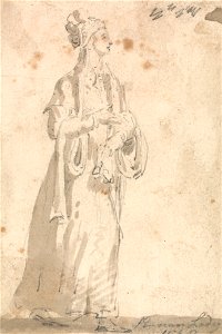Thomas Girtin - Figure Costume Study- Persian Lady in 1568 - Google Art Project