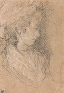 Thomas Gainsborough - Study of a Woman in a Mob Cap - Google Art Project