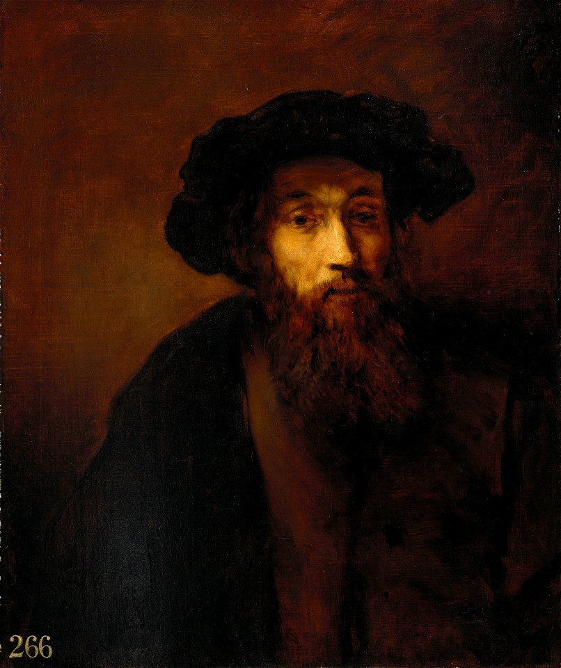 Thomas Gainsborough (1727-88) - A Bearded Man in a Cap (after Rembrandt) - RCIN 406205 - Royal Collection