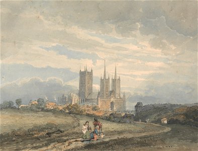 Thomas Girtin - Lincoln Cathedral - Google Art Project