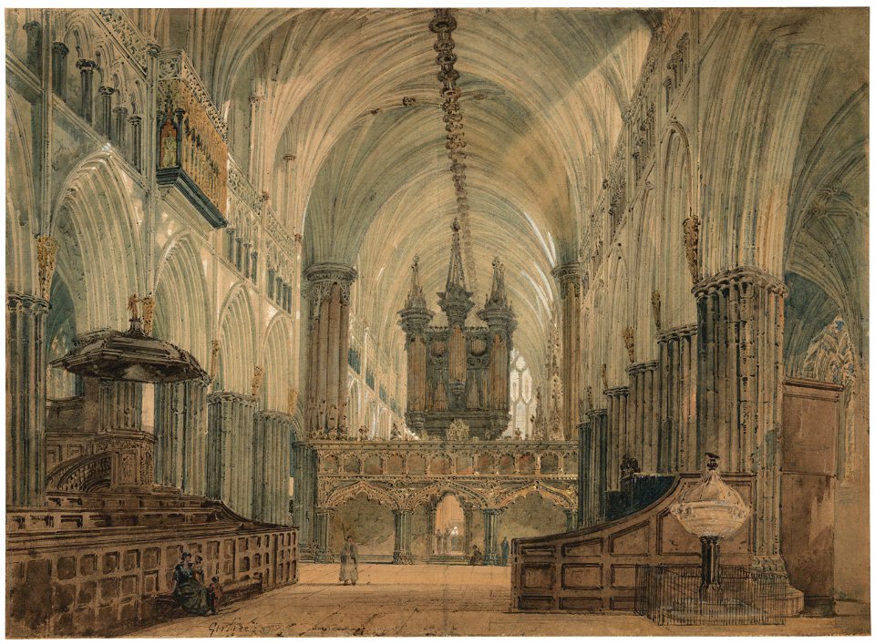 Thomas girtin the interior of exeter cathedral 110020)
