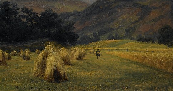 Thomas Fearnley - Høystakker, Rydal, Cumbria