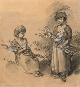Thomas Gainsborough - Studies of Girls Carrying Faggots - Google Art Project