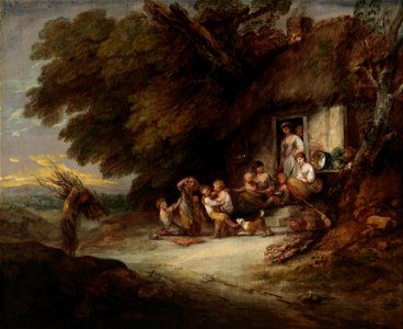 Thomas Gainsborough - The Cottage Door - Google Art Project. Free illustration for personal and commercial use.