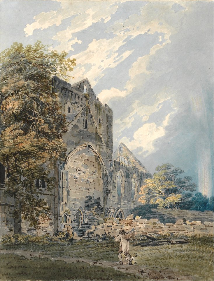 Thomas Girtin - Pluscardine Abbey, Elgin - Google Art Project