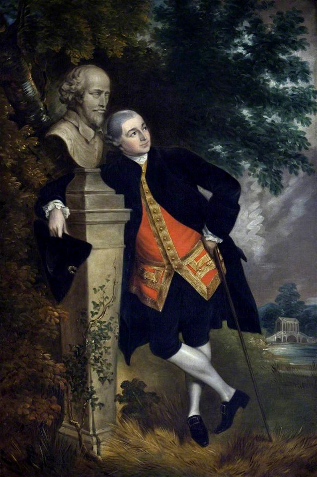 Thomas Gainsborough (1727-1788) (after) - David Garrick (1717–1779), with a Bust of Shakespeare (a nineteenth-century copy of a destroyed painting from 1766 ^ 1769) - 533870 - National Trust