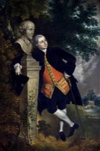 Thomas Gainsborough (1727-1788) (after) - David Garrick (1717–1779), with a Bust of Shakespeare (a nineteenth-century copy of a destroyed painting from 1766 ^ 1769) - 533870 - National Trust