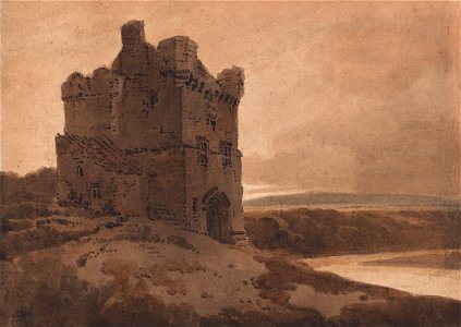 Thomas Girtin - A Border Tower - Google Art Project