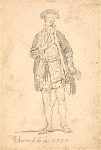Thomas Girtin - Figure Costume Study of Edward VI in 1550 - Google Art Project