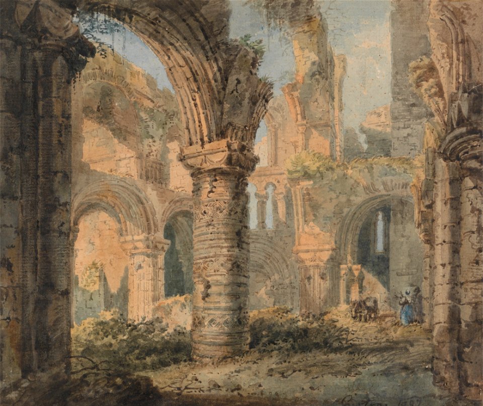 Thomas Girtin - Saint Cuthbert's Holy Island - Google Art Project