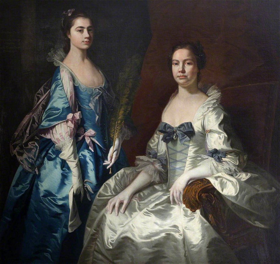 Thomas Hudson (1701-1779) (attributed to) - Martha Tyrrell (d.1768), Lady Drury, and Her Daughter, Mary Ann Drury (1740–1769), Later Countess of Buckingham - 355608 - National Trust