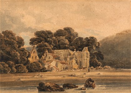 Thomas Girtin - Valle Crucis Abbey, near Llangollen - Google Art Project
