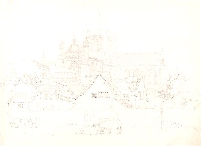 Thomas Girtin - Winchester Cathedral, Hampshire, from the North-East - Google Art Project