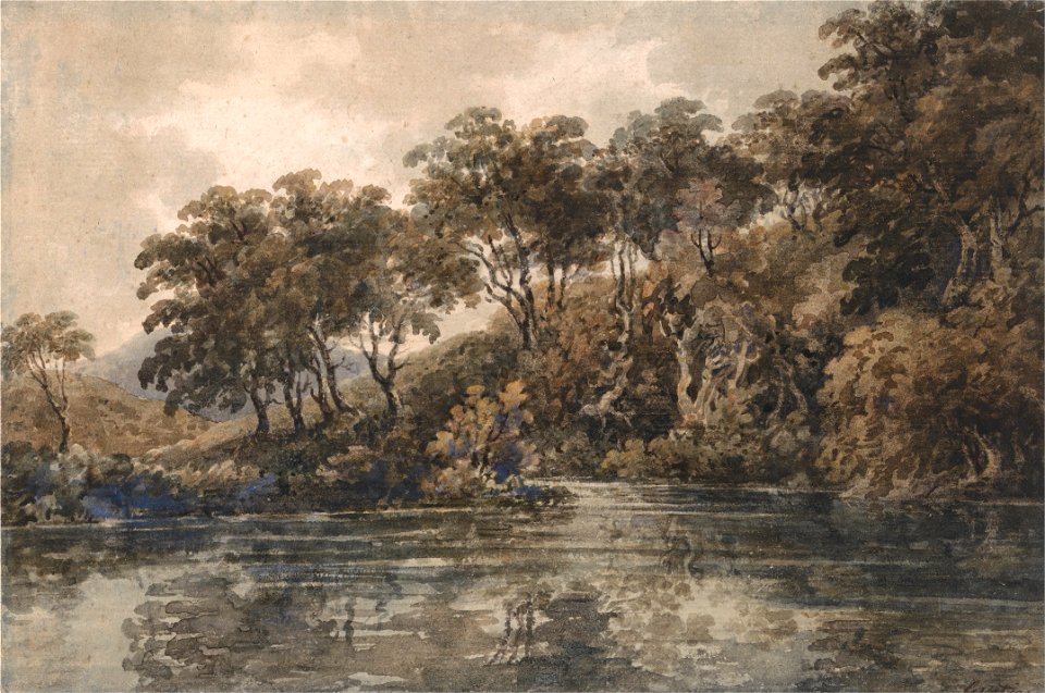Thomas Girtin - Trees and Pond near Bromley, Kent - Google Art Project