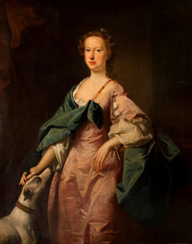 Thomas Hudson (1701-1779) - Elizabeth Hancock (1709-1710–1784), Mrs Henry Jones IV, with a Greyhound - 1430463 - National Trust
