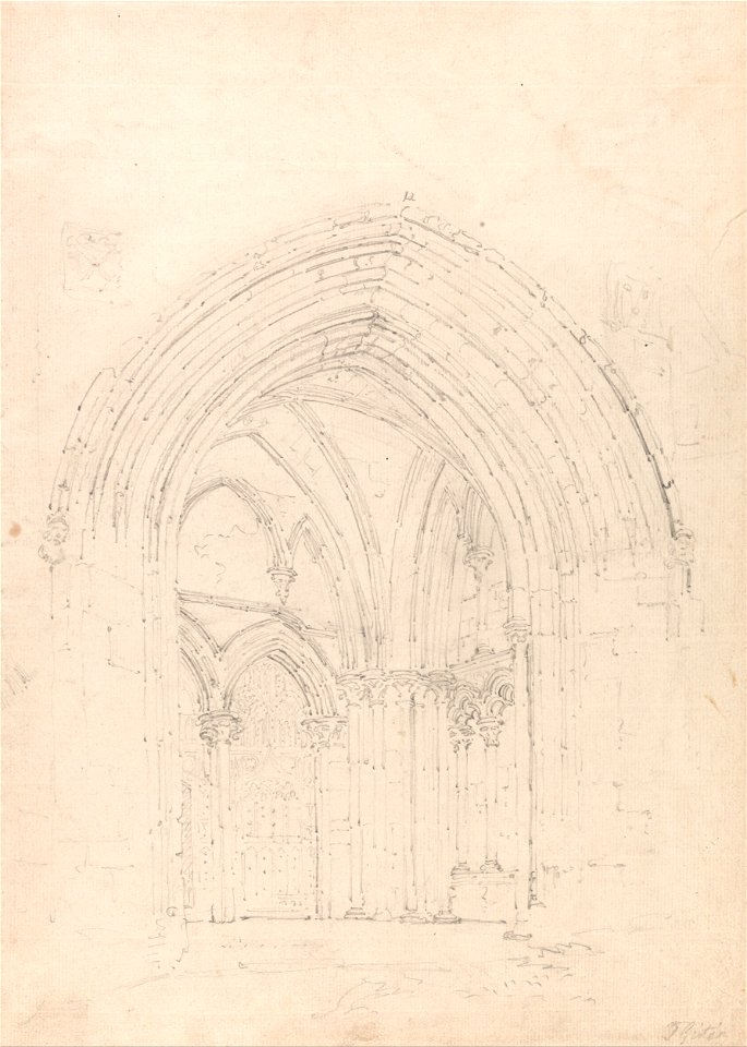 Thomas Girtin - St. Alban's Cathedral, Hertfordshire - Google Art Project
