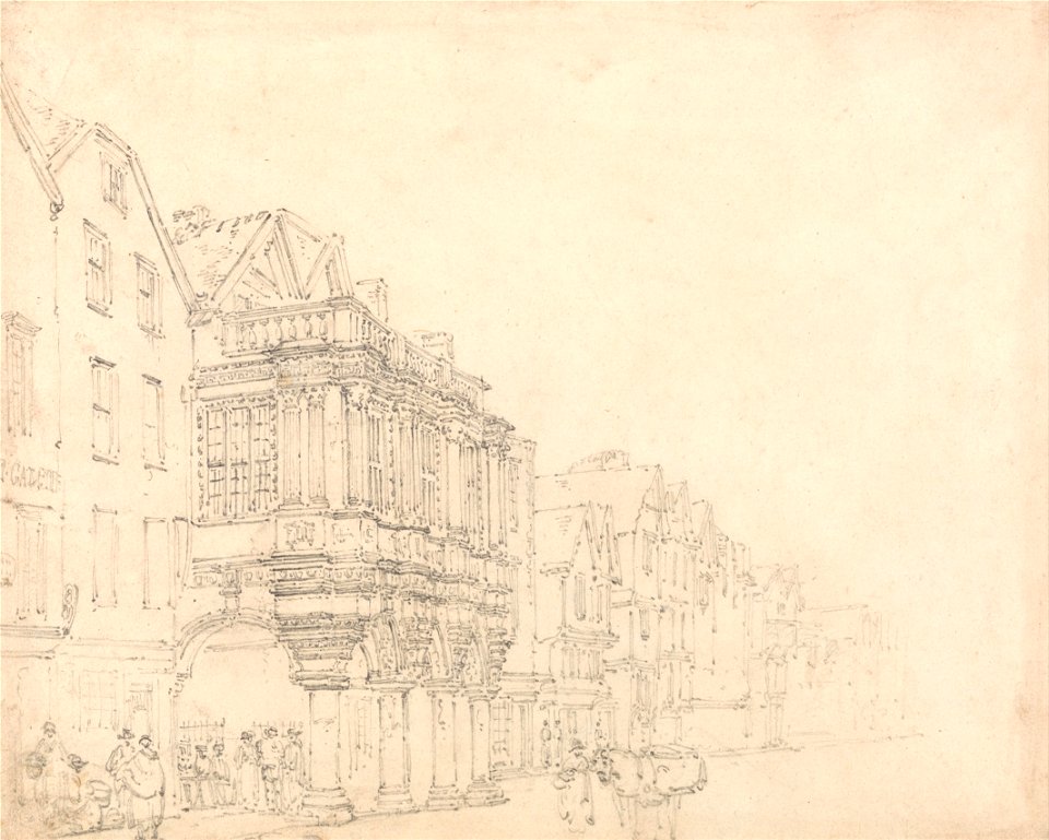 Thomas Girtin - The Guildhall, Exeter - Google Art Project