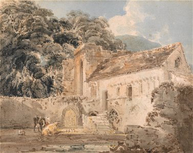 Thomas Girtin - Valle Crucis Abbey, Denbighshire - Google Art Project