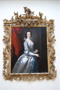 Thomas Hudson, Portrait of a Woman, Probably Elizabeth Aislabie, of Studley Royal, Yorkshire (1749, Yale Center for British Art). Free illustration for personal and commercial use.