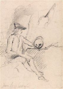 Thomas Gainsborough - Man Holding a Claude Glass - Google Art Project