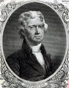 Thomas Jefferson (Engraved Portrait). Free illustration for personal and commercial use.