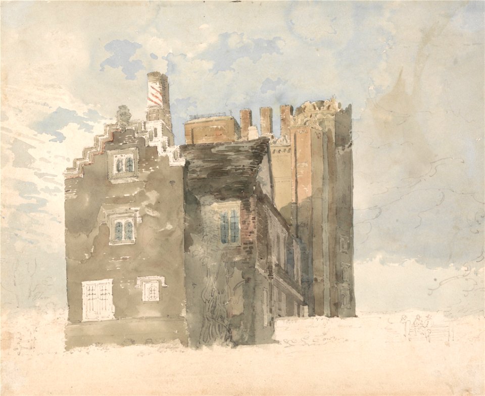 Thomas Girtin - Layer Marney Hall, Essex - Google Art Project