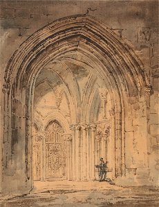 Thomas Girtin - St. Alban's Cathedral, Hertfordshire - Google Art Project (2452043)
