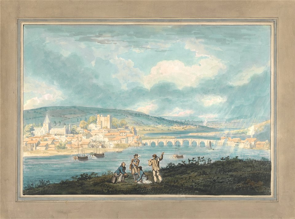Thomas Girtin - Rochester, Kent- from the North - Google Art Project